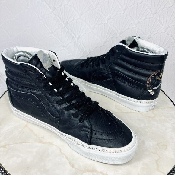 Vans Sk8 Hi Divine Platform Sneakers Women 6.5 Black Leather Streetwear Y2k Shoe - Picture 10 of 12